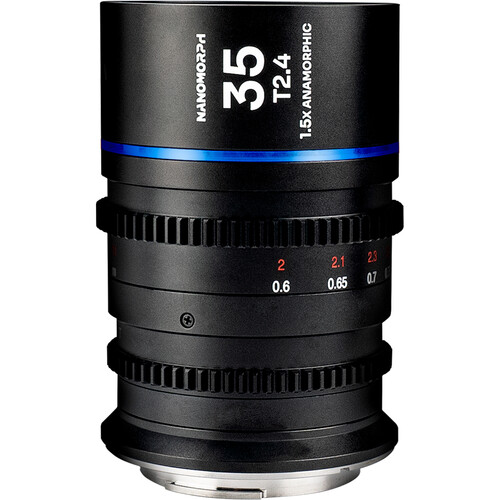 Venus Optics Laowa Nanomorph 35mm T2.4 1.5x S35 Anamorphic Lens (Canon RF, Blue Flare)