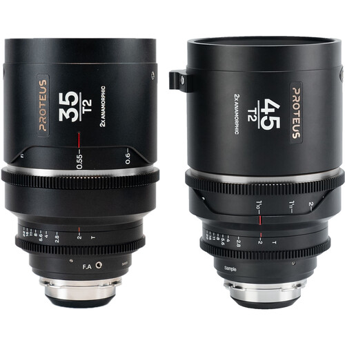 Venus Optics Laowa Proteus 2x Anamorphic 35 & 45mm T2 Lens Bundle (PL/EF, Feet, Silver Flare)