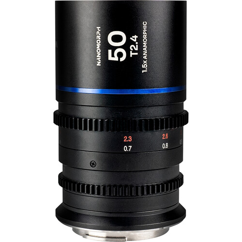 Venus Optics Laowa Nanomorph 50mm T2.4 1.5x S35 Anamorphic Lens (Canon RF, Blue Flare)