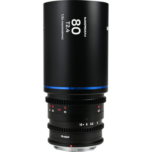 Venus Optics Laowa Nanomorph 80mm T2.4 1.5x S35 Anamorphic Lens (Sony E, Blue Flare)
