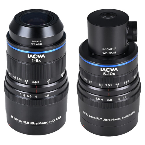 Venus Optics Laowa Aksen 45mm and 17.5mm with Coaxial Illumination Ultra Macro APO Lenses Bundle (Canon EF)