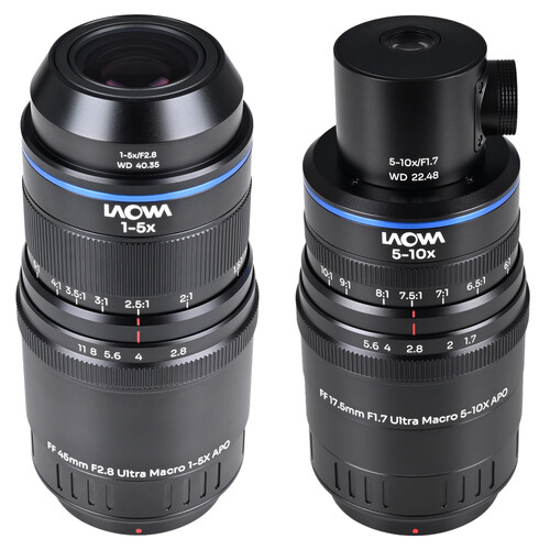 Venus Optics Laowa Aksen 45mm and 17.5mm with Coaxial Illumination Ultra Macro APO Lenses Bundle (FUJIFILM X)