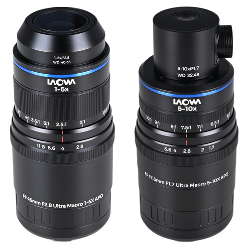 Venus Optics Laowa Aksen 45mm and 17.5mm with Coaxial Illumination Ultra Macro APO Lenses Bundle (L-Mount)