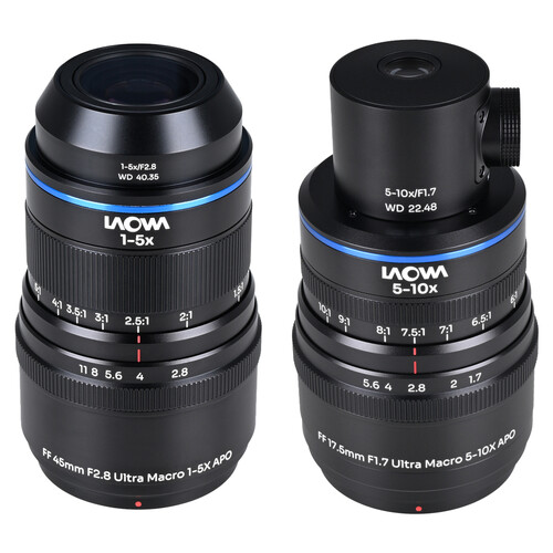Venus Optics Laowa Aksen 45mm and 17.5mm with Coaxial Illumination Ultra Macro APO Lenses Bundle (Nikon F)