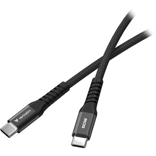 Verbatim Sync & Charge Magnetic 100W USB-C Cable (3.9', Black)