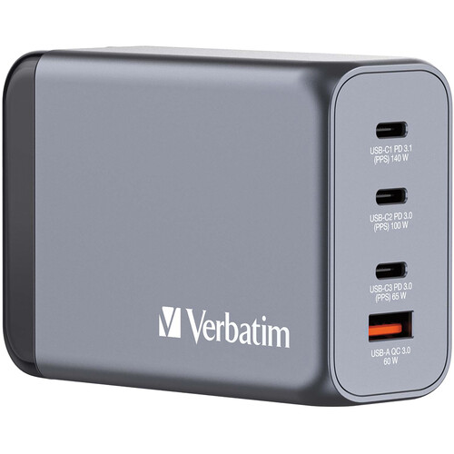 Verbatim 240W 4-Port USB GaN Wall Charger