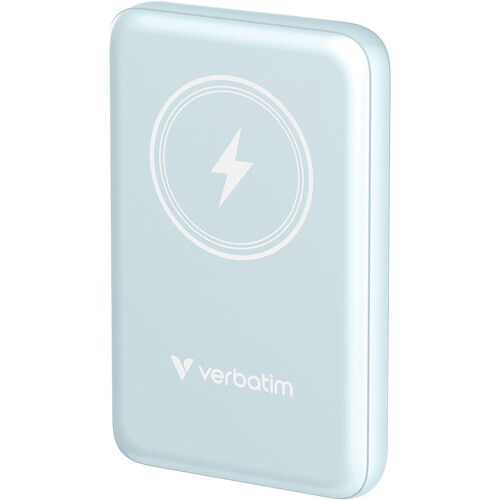 Verbatim Charge 'n' Go Magnetic Wireless Power Bank (10,000mAh, Blue)