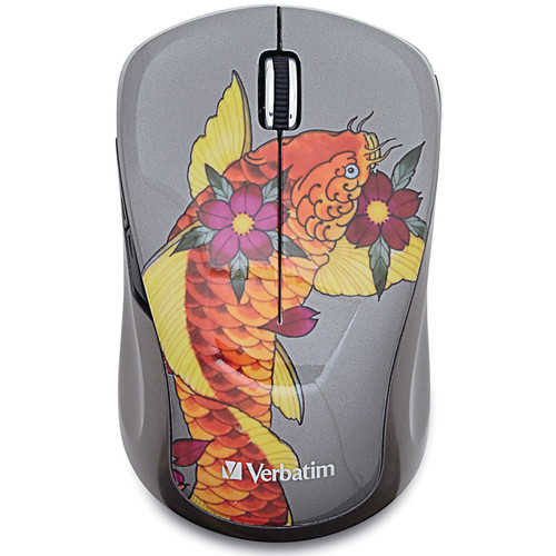 Verbatim Tattoo Series Wireless Notebook Blue LED Mouse (Koi)