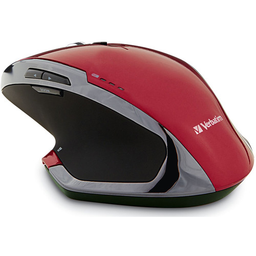 Verbatim Wireless Notebook 8-Button Deluxe Blue LED Mouse (Red)