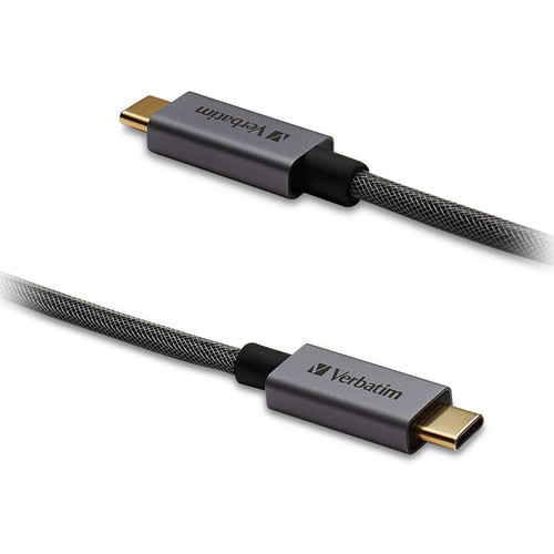Verbatim USB Type-C-to-USB Type-C Braided Cable (Black, 47")