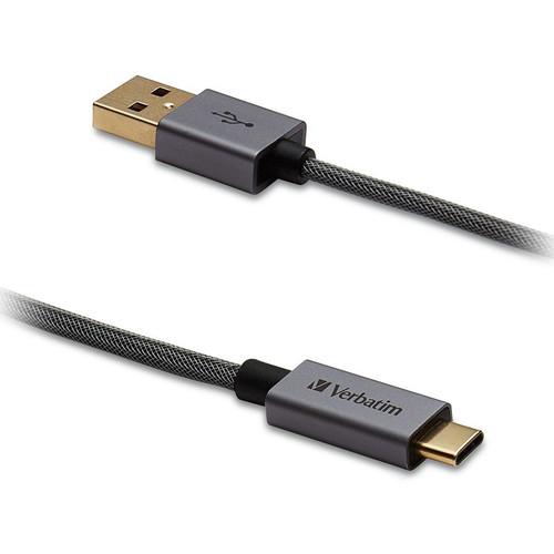 Verbatim USB Type-C-to-USB Type-A Braided Cable (Black, 47")