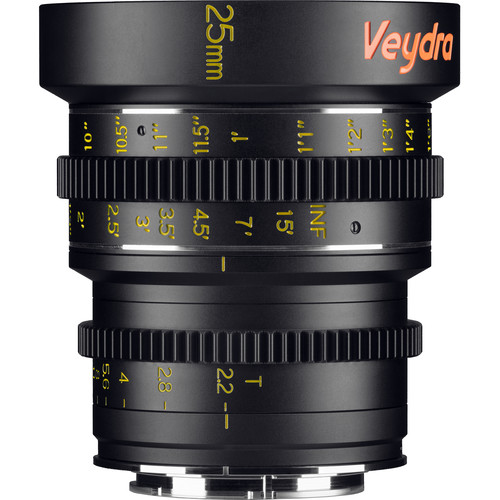 Veydra 25mm T2.2 Mini Prime Lens (Sony E-Mount, Feet)