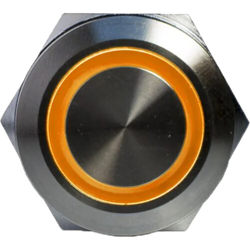 Videotel Digital Stainless Steel Button for Interactive Signage (25mm, Orange LED)