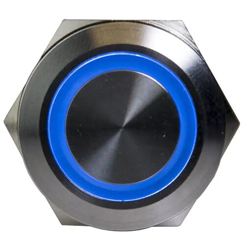 Videotel Digital Stainless Steel Button for Interactive Signage (25mm, Blue LED)