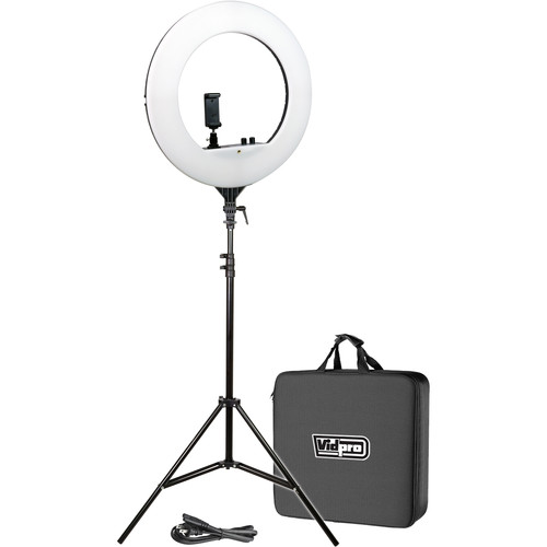 Vidpro RL-18 LED Ring Light Kit with Stand and Case (18")