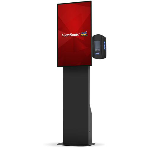 ViewSonic EP2410T-B1 Health Flex Hand Sanitizing Station with 24" Class Full HD Smart Touchscreen IPS LED Display