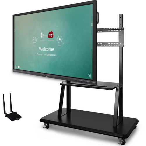ViewSonic ViewBoard IFP8650 86" Class 4K UHD Commercial Smart Touchscreen LED Bundle with Wi-Fi Module & Trolley Cart