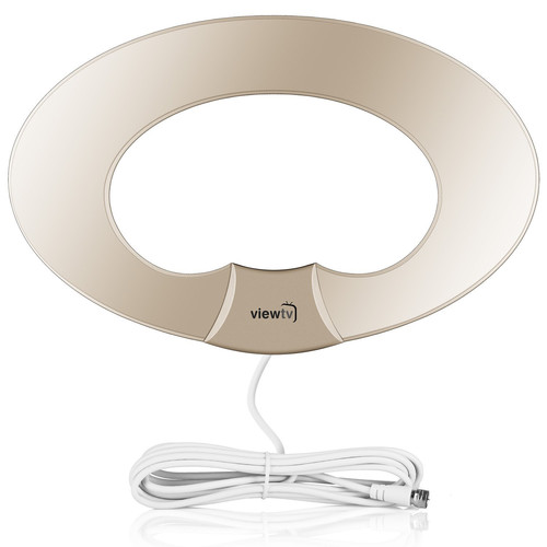 ViewTV VT-9067 Flat Oval Amplified HDTV Antenna (Gold)