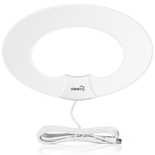 ViewTV VT-9067 Flat Oval Amplified HDTV Antenna (White)