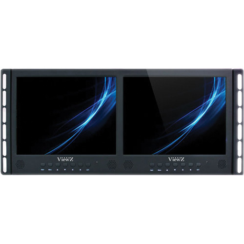 ViewZ VZ-097RCR-D Dual 9.7" Rack-Mountable LED CCTV Monitors