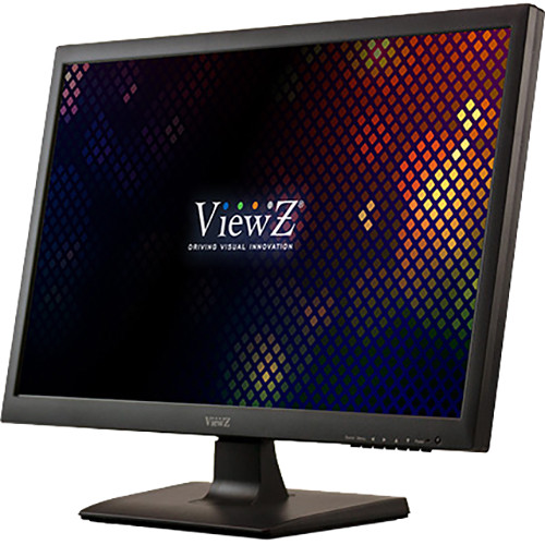 ViewZ 24" Full HD 1920x1080 LED Monitor, Hybrid HDMI/VGA, 12 Vdc (Black)