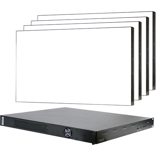 ViewZ 49" Video Wall 2x2 with 8-Inputs / Multi-Viewer Configuration
