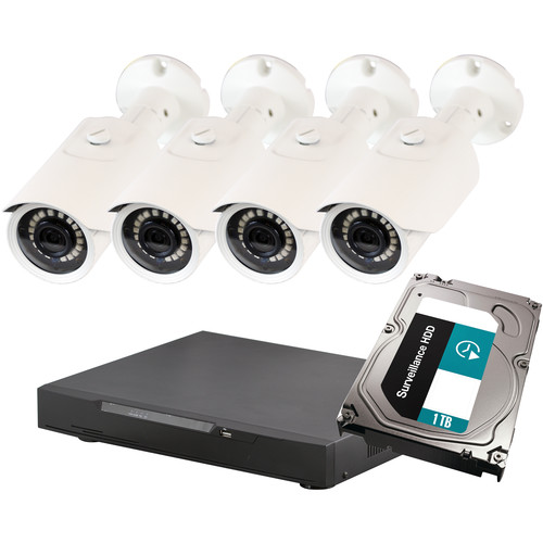ViewZ VZ-HD4FB 2.1 MP Full HD Mini Bullet 1TB DVR Camera Kit