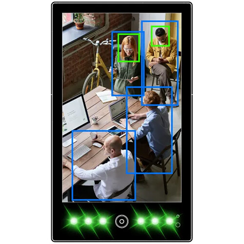 ViewZ VZ-PVM-A1B4P 10.1" AI Portrait Public View Surveillance Monitor with 2MP Camera (Black)