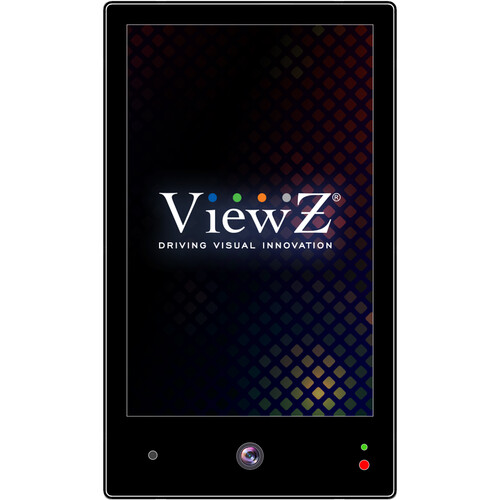 ViewZ IP PVM-P Series 10.1" WXGA LED Portrait Public View Monitor with 2MP Camera (Black)