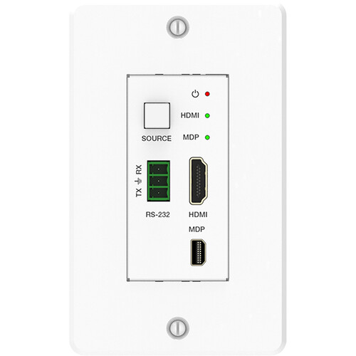 VigilLink 2x1 Wall Plate TX/RX Set with Auto-Switching & Mini DP/HDMI/RS-232 (18 Gb/s)