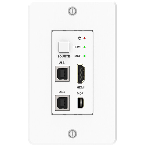 VigilLink 2x1 Wall Plate TX/RX Kit with Auto-Switching & HDMI 2.0/Mini DP/USB (18 Gb/s)