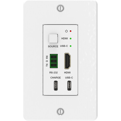 VigilLink 2x1 Wall Plate HDMI/USB-C Switcher/HDBaseT Transmitter/Receiver Kit