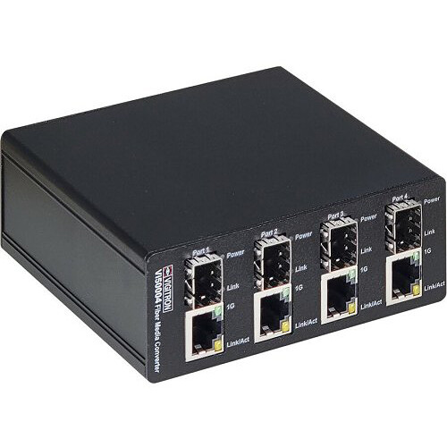 Vigitron MaxiiFiber 4-Port 1G Ethernet Fiber Media Converter