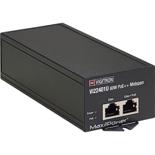 Vigitron MaxiiPower Vi22401U Single Port 60W PoE++ Midspan
