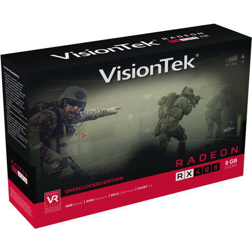 VisionTek Radeon RX 480 Overclocked Edition Graphics Card