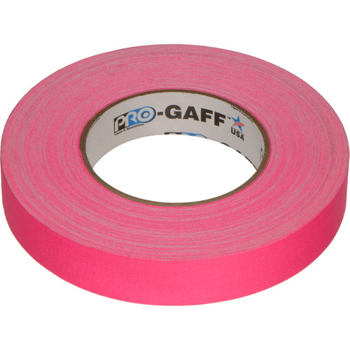 Visual Departures Gaffer Tape (1" x 50 Yd, Fluorescent Pink)