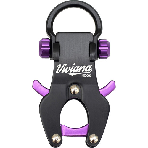 Viviana Hook Dual-Hook Carabiner with Removable Harness Ring (Purple)
