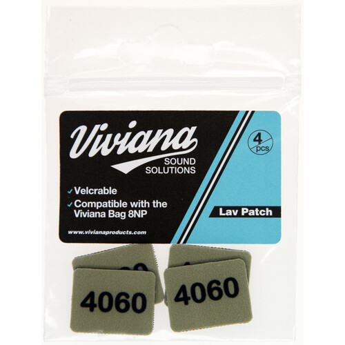 Viviana Lav Mic Patch for 8NP Bag and DPA 4060 (Beige, 4-Pack)