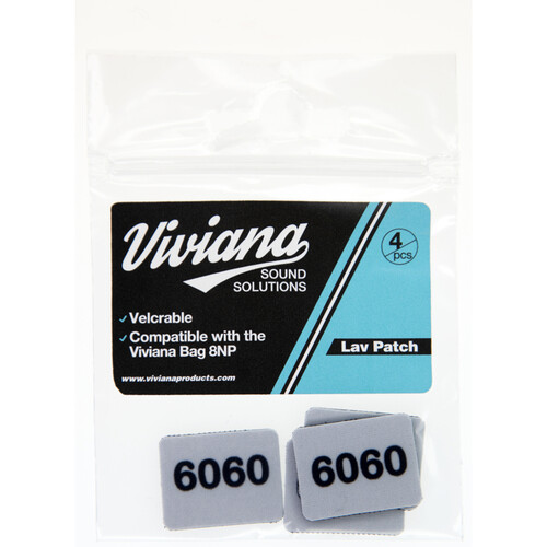 Viviana Lav Mic Patch for 8NP Bag and DPA 6060 (White, 4-Pack)