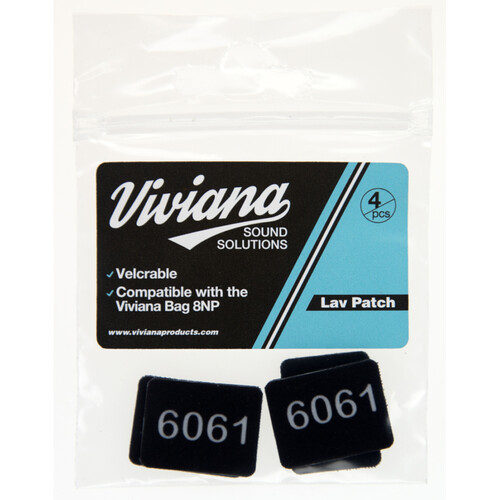 Viviana Lav Mic Patch for 8NP Bag and DPA 6061 (Black, 4-Pack)