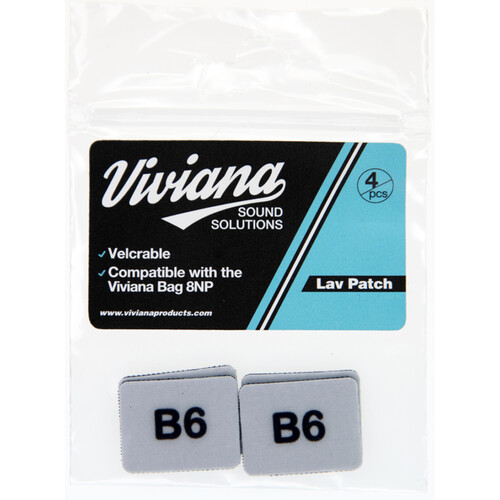 Viviana Lav Mic Patch for 8NP Bag and Countryman B6 (White, 4-Pack)