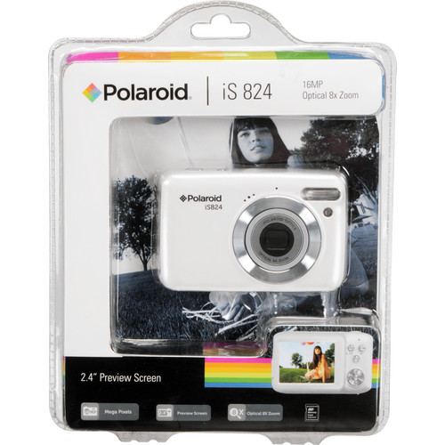 Polaroid iS824 Digital Camera (White) IS824-WHT B&H Photo Video