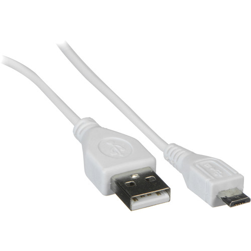 Vivitar USB 2.0 Type A Male to Micro Type B Male Cable (3', White)