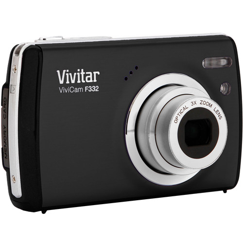 Vivitar ViviCam F332 Digital Camera (Black) VF332-BLK B&H Photo