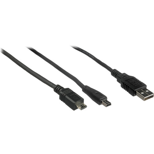 Vivitar VIV-10-USB-MICRO Micro USB/Mini USB Power and Charging Cable - 10' (3 m)