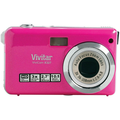 Vivitar ViviCam X327 Digital Camera (Pink) VX327-PINK B&H Photo