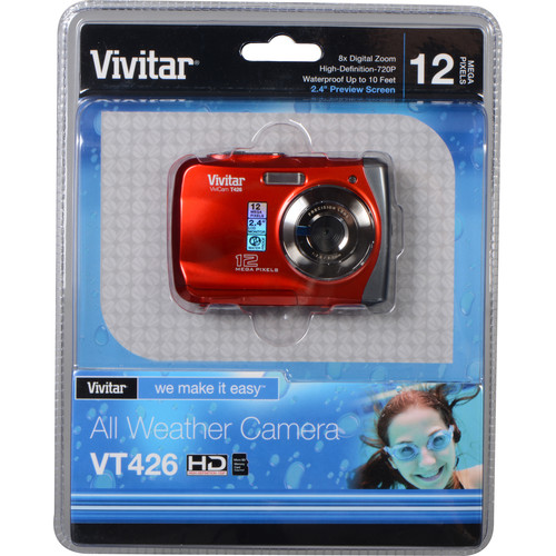 Vivitar ViviCam T426 Digital Camera (Red) VT426-RED-INT B&H