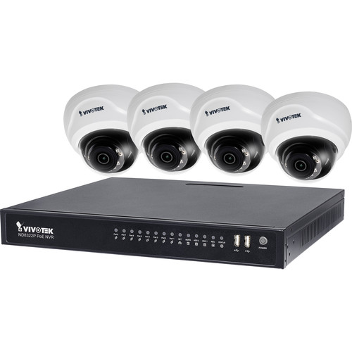 Vivotek 8-Channel 1080p NVR with 2TB HDD and 4 1080p Network Dome Cameras Kit