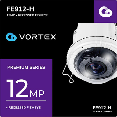 Vivotek FE912-H Vortex Premium Series 12MP 360° Recessed Indoor Fisheye Camera with 1.22mm Lens