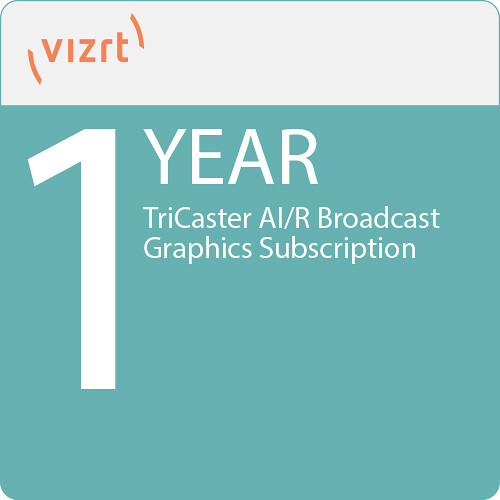 Vizrt TriCaster AI/R Broadcast Graphics Subscription (1-Year)